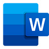 微软word的蓝色白色字母W标志